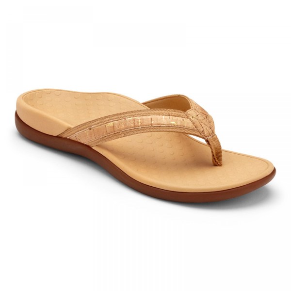 Vionic Sandals Ireland - Tide II Toe Post Sandal Gold - Womens Shoes In Store | EVBQN-9857